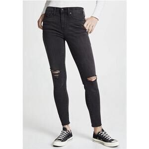 Madewell 9” high rise skinny jeans black women's 26 tall